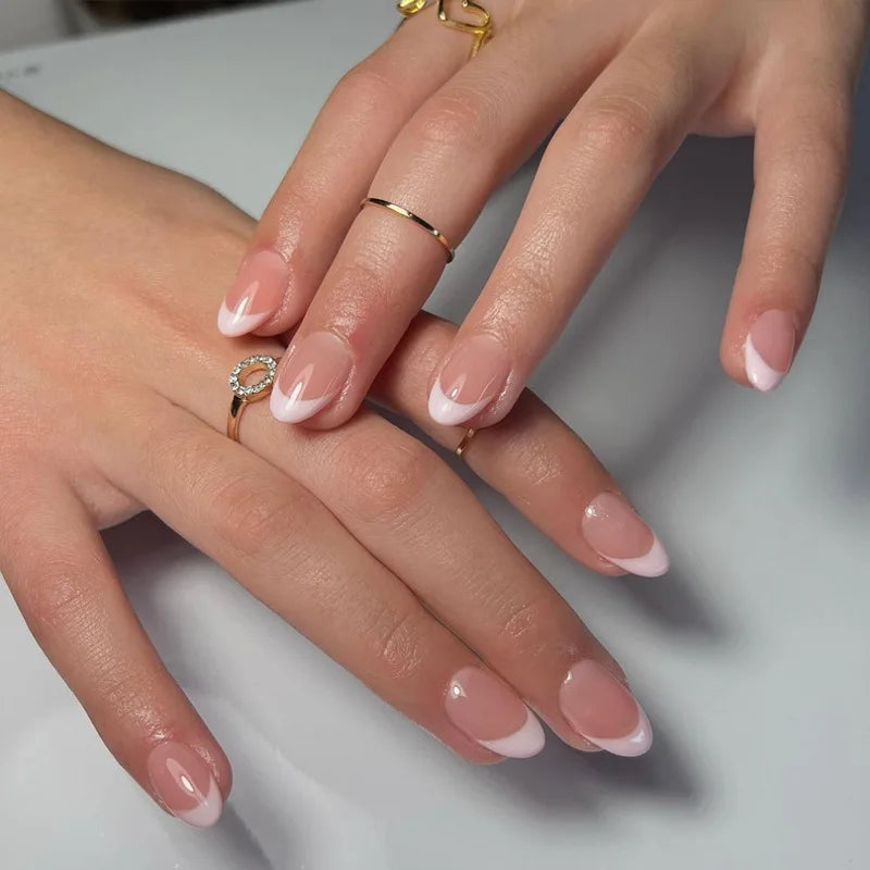 White French Bow Press-On Nails