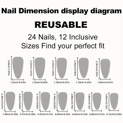 Pink French Almond Press-On Nails | Skelblum