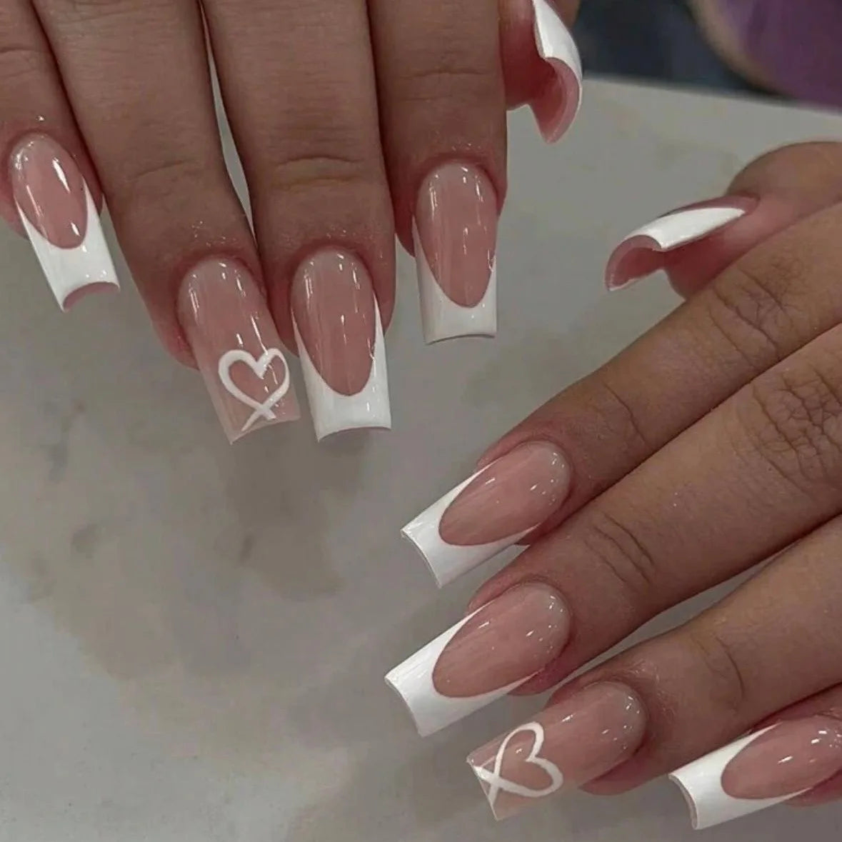 White French Bow Press-On Nails 